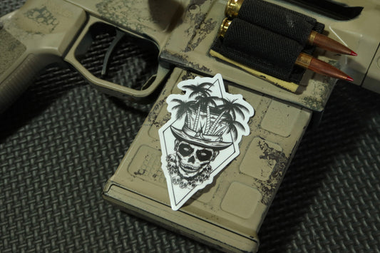 The Voodoo Man Sticker B/W