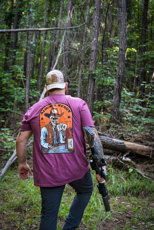 Western "Always Ready" T-Shirt (Maroon)