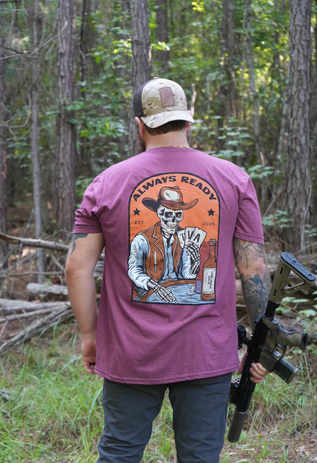 Western "Always Ready" T-Shirt (Maroon)